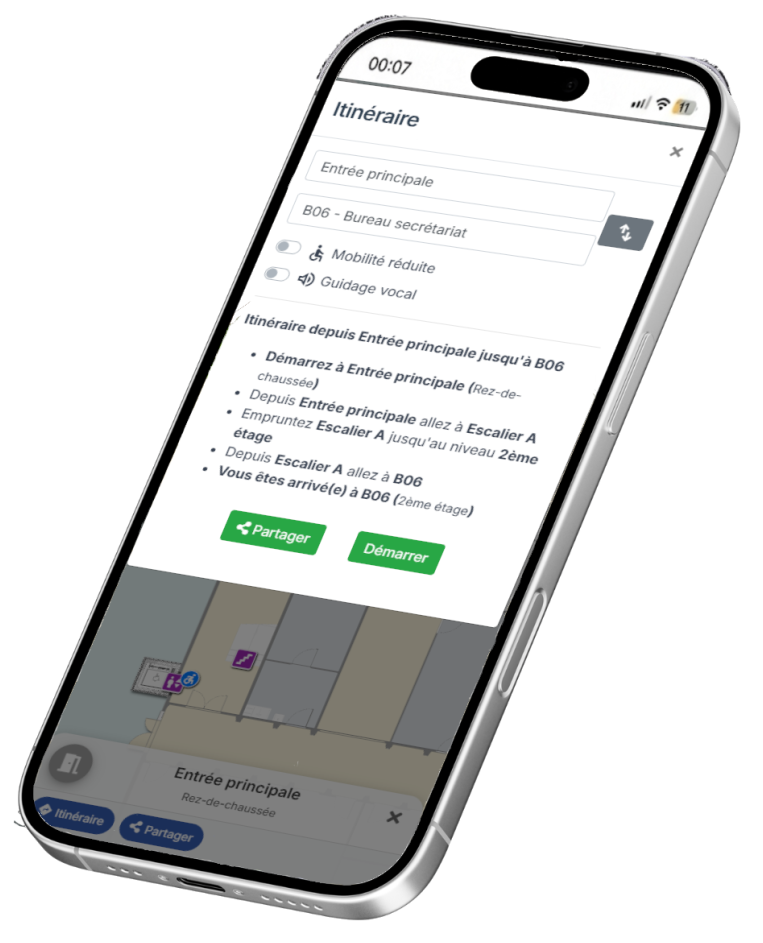 ownMap interactive map, accessible to everyone, on mobile